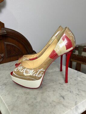 Christian Louboutin Fetish Peep 130 LoubiKraft Kraft size 38